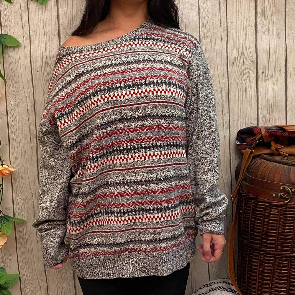 WeatherproofVintage OversizedPrinted Sweater